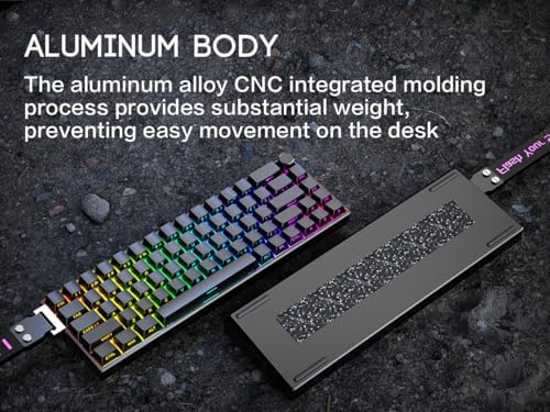 BOYI 66Pro-Flash Aluminum Magnetic Switch Gaming Keyboard,TMR/HE Keyboard Gaming 65% Hall Effect,RGB HotSwap 0.01mm Hyper-Fast 8K Hz Polling Rate,PBT Side Printed Keycaps Mechanical Keyboard with Knob