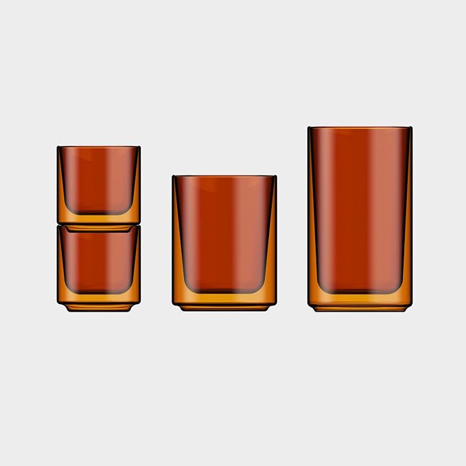 Terra Kaffe Sienna Picco 3 oz Double-Walled Espresso Glasses – Borosilicate
