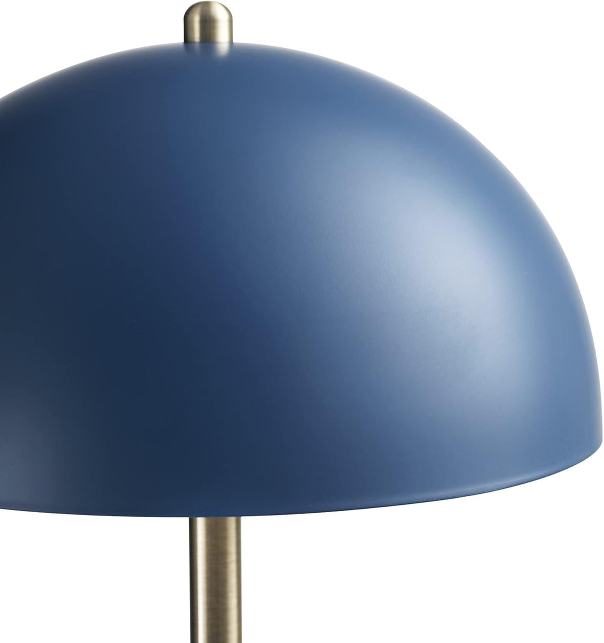 Globe Electric 15" Matte Blue Desk Lamp with Matte Brass Accents