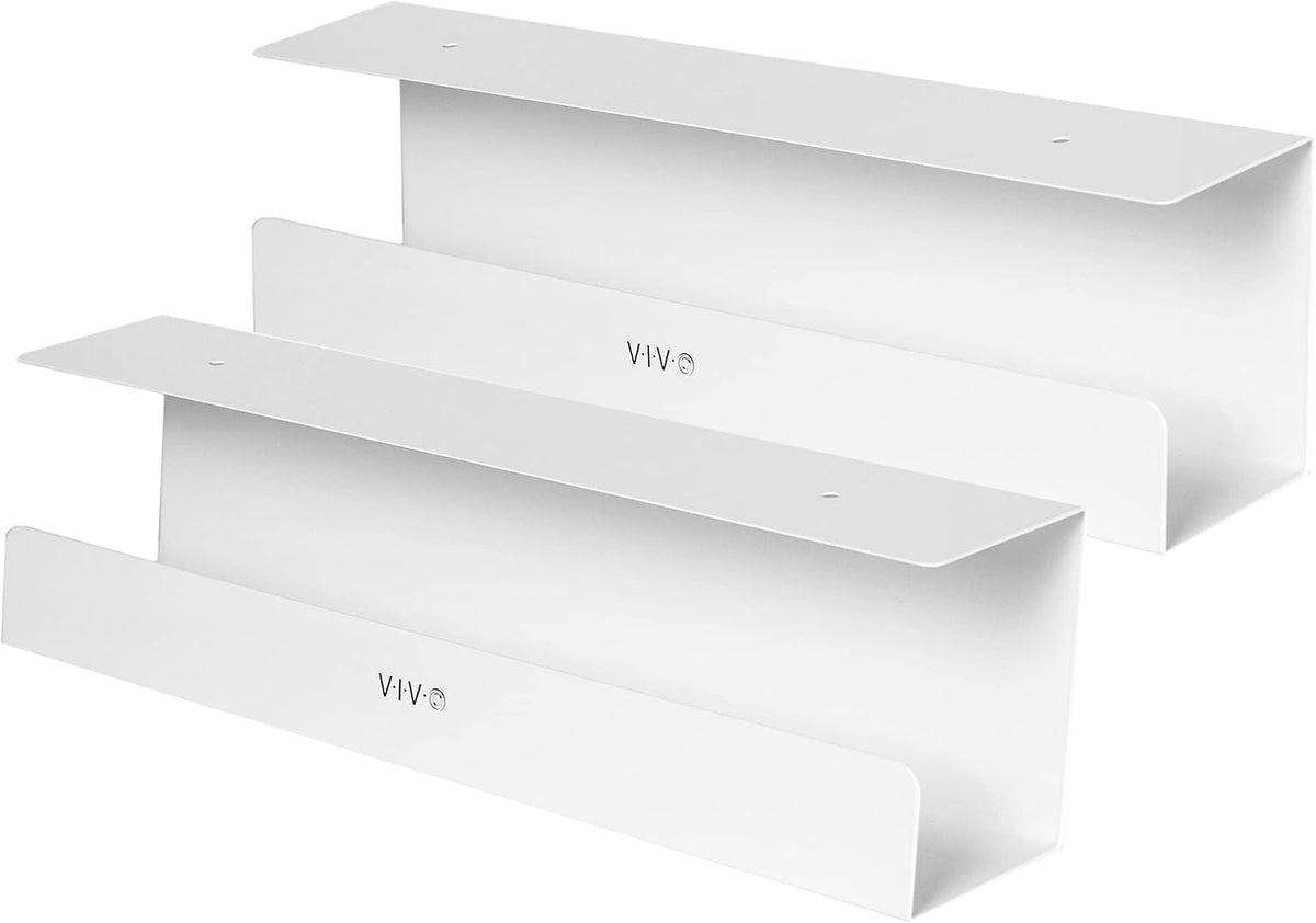 VIVO 2 Pack White 17 inch Under Desk Cable Management Tray, DESK-AC06-2CW