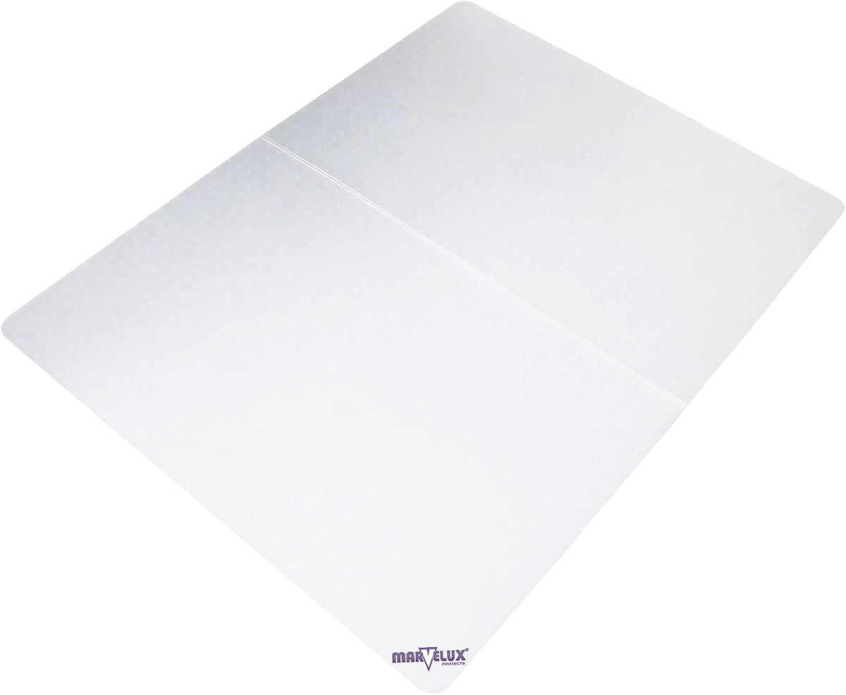 Marvelux White Office Chair Mat for Carpeted Floors 46" x 57" Rectangular