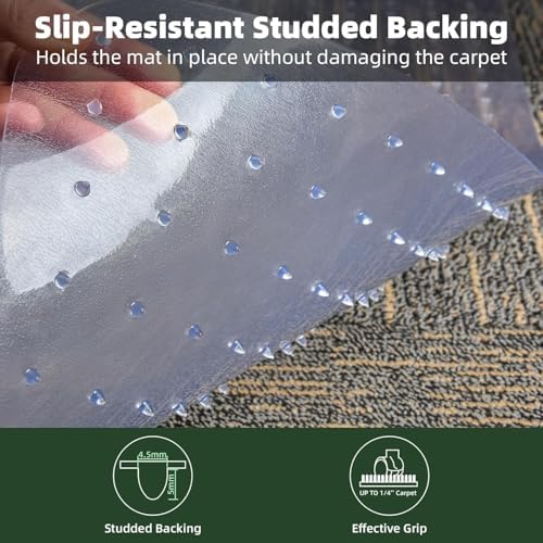 Office Chair Mat for Low-Pile Carpet 36" x 48", 2-Pack Office and Home Set
