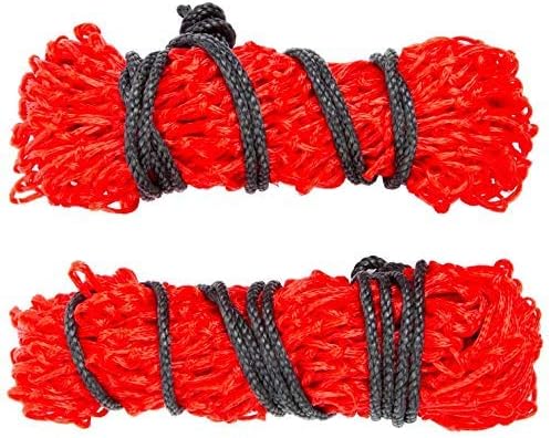 Majestic Ally 2 pcs Ultra Slow Feed 1.5"x1.5" Holes 40” Hay Net for Horses and livestocks (Red)