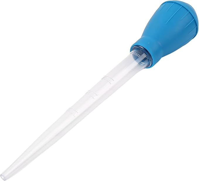 2Pcs Manual Fish Tank Cleaning Tools,30ml Aquarium Water Changer,21 Inches Multifunction Siphon Dropper for Fish Bowl Waste Remover,Aquarium Bottom Gravel Waste Clean,Coral Feeder(Blue)