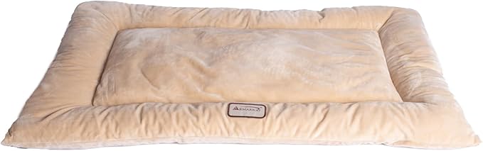 Plush Pet Bed Mat - Cozy Dog Bed, Cat Bed - Machine Washable, Fluffy Comfort - 27" x 19" Beige
