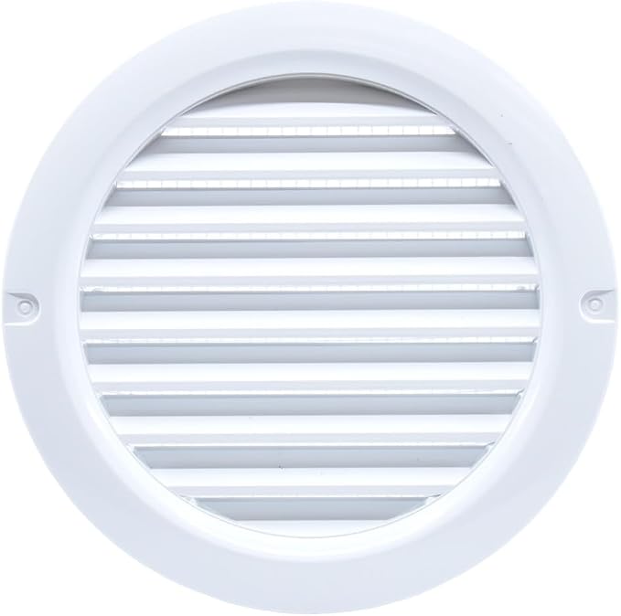 VENTS-US - 4" White Round Plastic Vent Cover - Compatible with 4 Inch Diameter