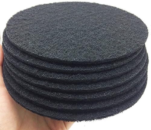 Becozofu 7.25 inch Kitchen Compost Bin Charcoal Filter Replacements, Compost Pail Replacement Carbon Filters, Round, Activated Charcoal, Set of 8