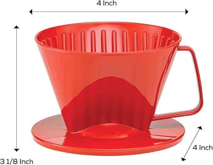 Fino Pour-Over Coffee Brewing Filter Cone, Number 1-Size, Brews 1 to 2-Servings