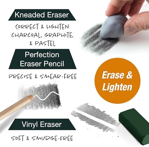 Faber-Castell Try It Box: Dry Mediums - 17 Piece Sketching Drawing Art Set with featuring Colored Pencils, Graphite Pencils, Charcoal Pencils, Pitt Artist Pen and Art Tools