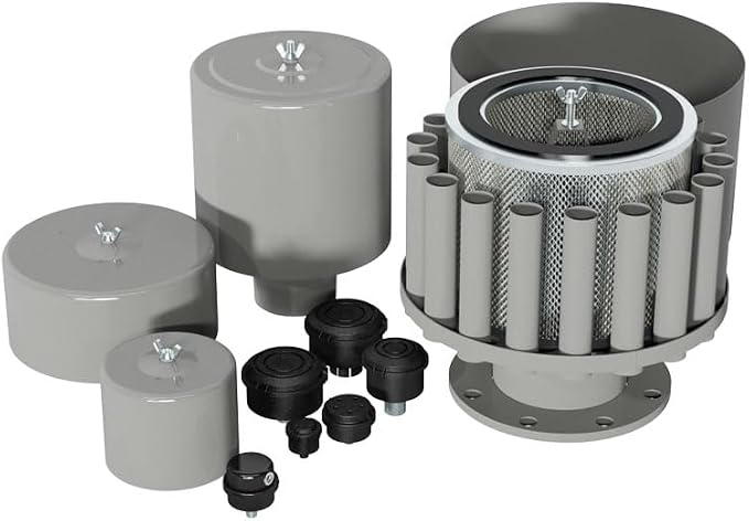 Solberg FS-10-050™ Inlet Compressor Air Filter Silencer, 1/2" MPT Outlet