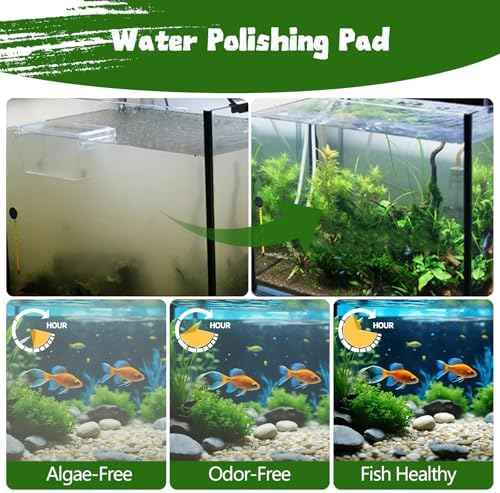 Aquarium Polishing Filter Pad-Ultra Fine 50 Micron Filter Floss for Crystal Clear Water, Cut-to-Size Filter Media for Fish Tank, Safe for Fish/Reef/Turtles(24" x 36", 1-Pack)