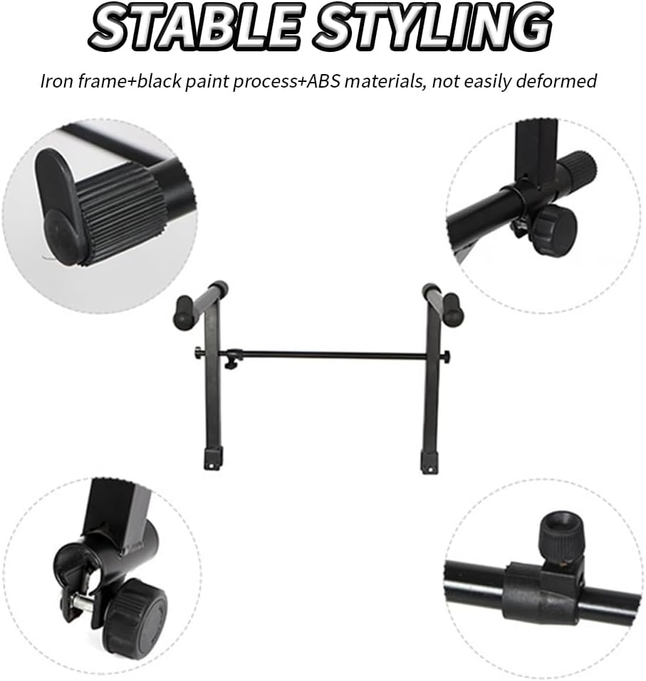 Universal Second Tier for Keyboard Stand, Adjustable Width Keyboard Stand Extension Adapter, Second Tier for Electronic Piano, Keyboard Stand Rack Holder Music Instrument Accessories