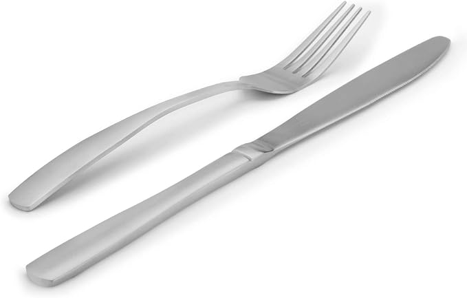 Matte Silverware Set, Bysta 20-Piece Stainless Steel Flatware Set, Kitchen