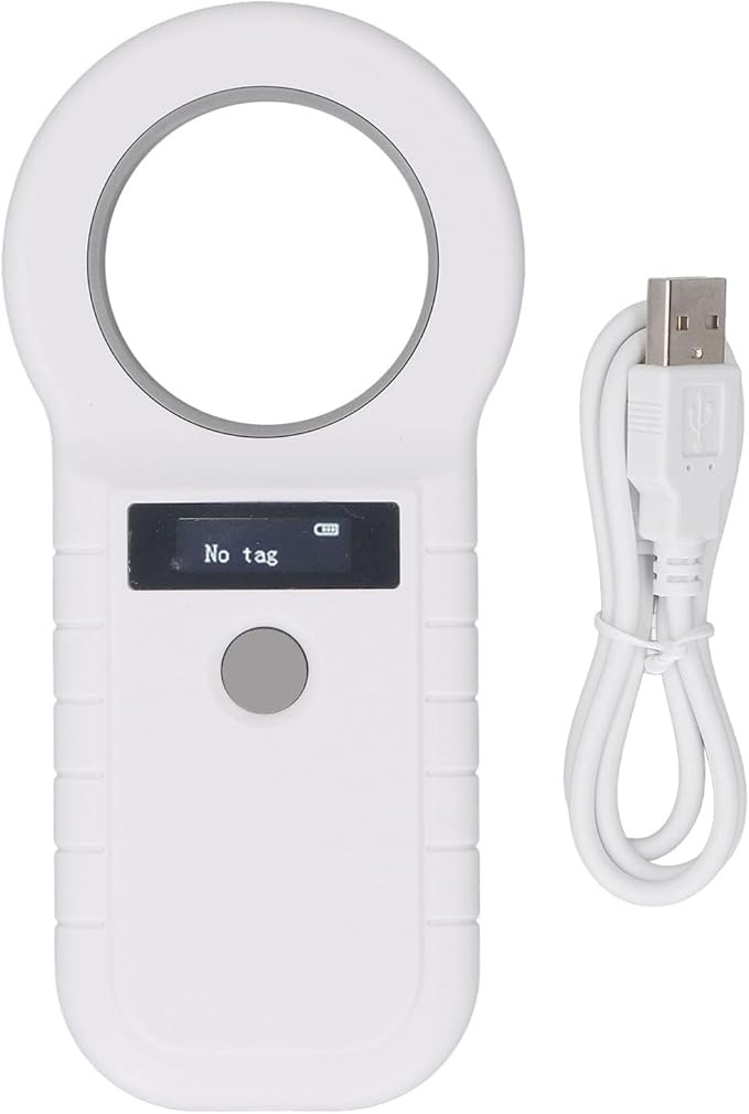 Pet Microchip Reader 134 2K Frequency Portable Pet Scanner Rechargeable Animal Tag Scanner for Shops Chip is Accurately i Microchip ReaderPet ScannerPet Tag