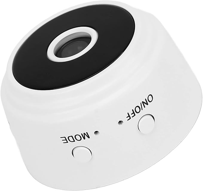 Mini Security Camera with Magnetic Back, HD 1080P Wireless Camera for Indoor & Outdoor Security, Small Nanny Cam for Pet, Baby, Home (White)