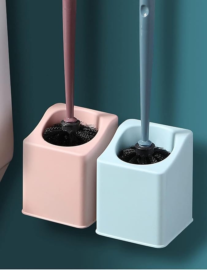 Toilet Scrubber Soft Hair Wall Mount Toilet Brush and Holder, Long Handle