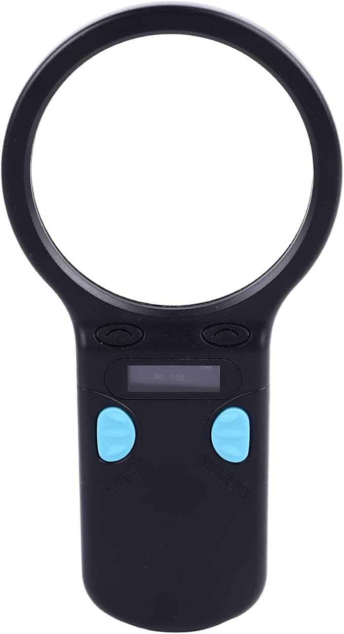 Animal Chip Reader Portable Handheld, Lightweight Rechargeable, Supports 125K and 134.2K Pet Chips - Fast Accurate Scanning, User Friendly Design for Pet Management