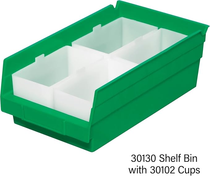 Akro-Mils 30130 Plastic Shelf Bins, Heavy Duty Storage Bins