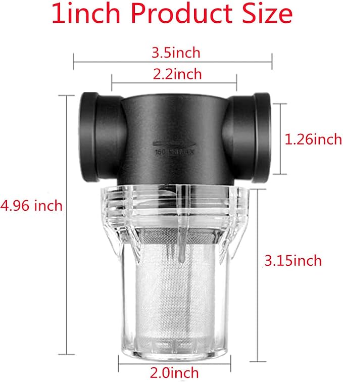 Sediment Filter Pressure Washer Filter Stainless Steel Filter 40Mesh Screen