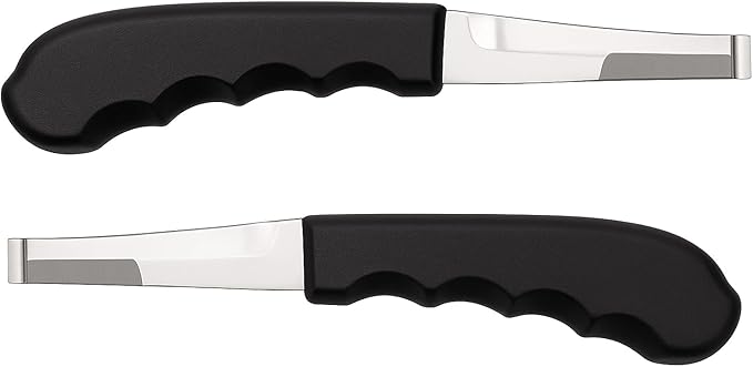 Regular Hoof Knife for Horses – Farrier Tool with Plastic Grip – Hoof Trimming Knife for Equine Care & Veterinary Use (Semi-Wide Blade)