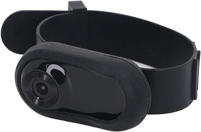 1080P Dog Collar Camera, Lightweight Pet Collar Cam with 0.96 inch LCD Display, 90° Wide Angle, Mini Pet Camera Cats (Black)