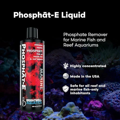 Brightwell Aquatics Phosphat-E Liquid Phosphate Remover for Marine Fish and Reef Aquariums - Aquarium Water Treatments, 4.2 fl oz