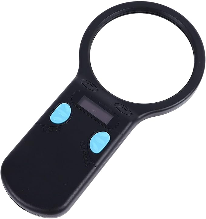 Animal Chip Reader Portable Handheld Pet ID Tag Scanner, Rechargeable Lightweight 125K 134.2K - Fast Accurate Reading, Durable Plastic Design, Ideal for Small Animal Management