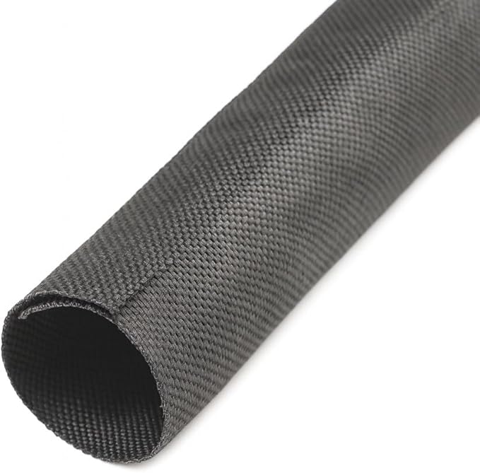 MGI SpeedWare Woven Mesh Split-Sleeve Wire Loom for High-Temperature Automotive Harness and Home Cable Management - 25 feet (1")
