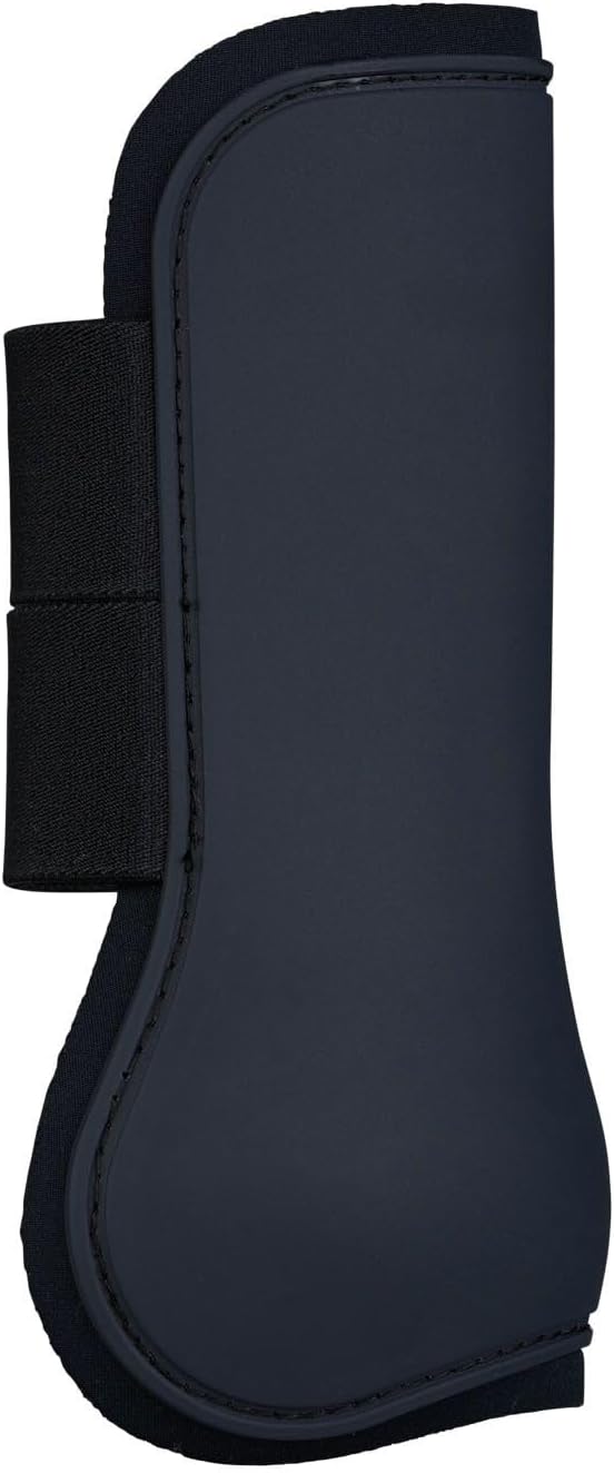 HORZE Adepto Open Front Tendon Boots | Durable Shell with Neoprene Lining - Dark Navy - Warmblood