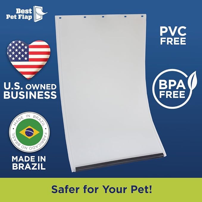 Large Replacement Dog Door Non PVC Flap Fits PetSafe PAC11-11039 - Measures 10 1/8" x 16 7/8" Longer Lasting, Most Energy Efficient, Less Shrinkage, BPA Free