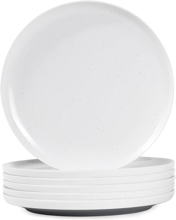 Webbylee Melamine Dessert Plates Set of 6-7.5" Serving Durable Dishes Perfect