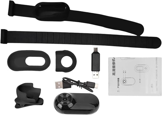 1080P Pet Camera Collar with 90° Wide Angle Lens, Mini Dog Cat Collar Camera with IPS Screen - Continuous Recording & Comfortable Silicone Fit for Outdoor Activity (Black)