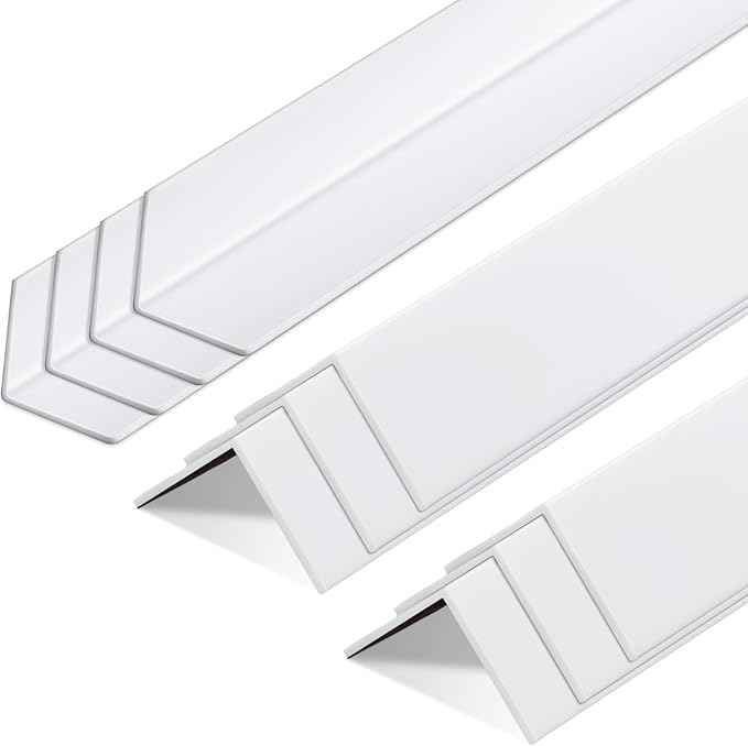 Sasylvia 10 Pcs Wall Corner Protector Guards, Vinyl 1-1/8 x 36 Inches Corner