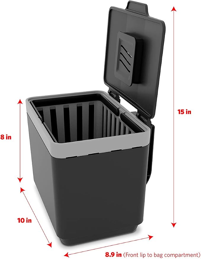 Glad Compost Bin for Kitchen, 1.5 Gallon | Plastic Container