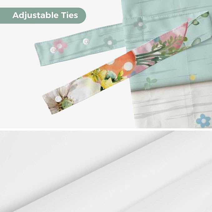 Easter Tie Up Valance Curtains for Windows, Kitchen Curtains Window Shades