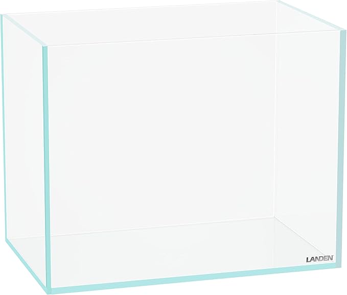 LANDEN 30N 3.2 Gallon Nano Rimless Low Iron Aquarium Tank, W11.8×D7.5×H9.4 in(30x19x24cm) 5mm Thickness with Nano Foam Leveling Mat Included