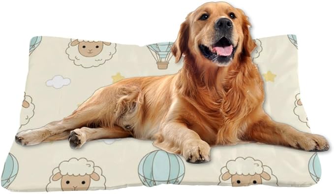 Comfortable Cat Beds with Anti-Slip Bottom, Cute Animals Pet Sofa Dog Sleeping Pad Dog Beds& Furniture Ultra Soft Puppy Mat for Indoor& Outdoor Sofa Cars, Machine Washable 24 X 36 Inch