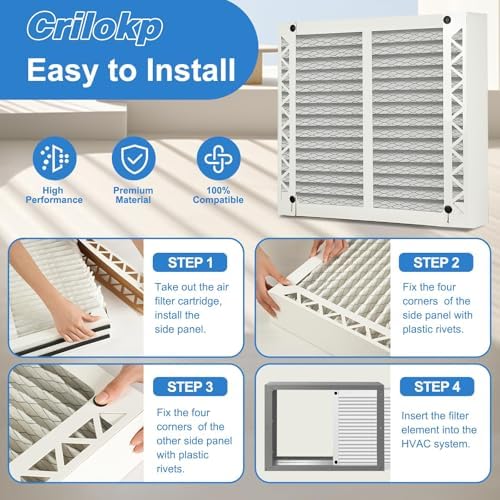 2 Pack 410 Replacement Filter Compatible with AprilAire Whole House Air Purifiers Model 1410, 1610, 2410, 2416, 3410, 4400, Size:16x25x4(15.5" x 27.36" x 3.77") MERV 11 Pleated HVAC AC Furnace Filter