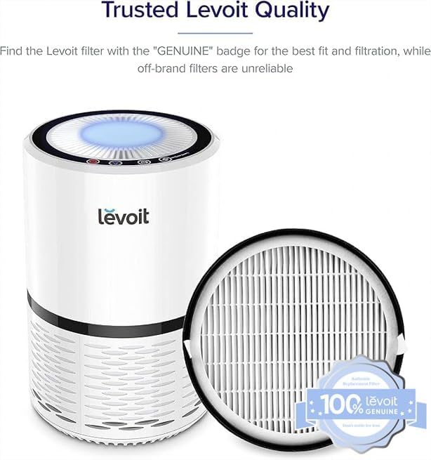 LEVOIT LV-H132 Replacement Filter, Genuine LV-H132-RF Air Purifier Filters