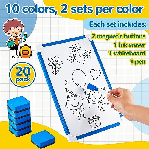 20 Pack 8'' x 12'' Hanging Magnetic Dry Erase Board Small Dry Erase Board
