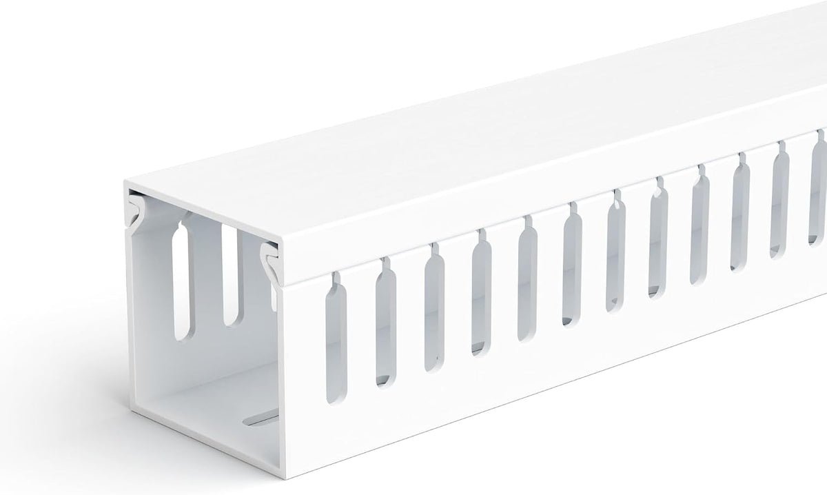 ZhiYo 2"H x 2"W Cable Raceway, 6ft Under Desk Wire Management Channel White