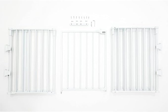 Regalo Safety 56"-130" Super Wide Baby Gate & Play Yard, 2-in-1 Adjustable Safety Gate for Doorways & Bottom of Stairs, Wall Mounted Room Divider, Includes Wall Mount Kit