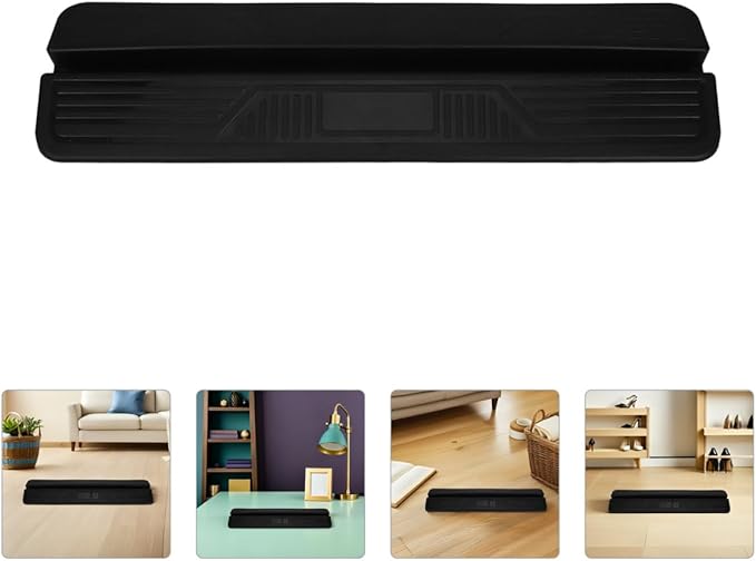 Unomor Baby Gate Ramp for Doorway Threshold Anti-Trip Pedal Safety Accessory for Pet Fence and Stairway Guardrail Black Polypropylene 17.71 x 5.11 in
