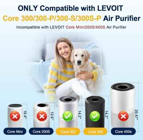 Core 300 Replacement Filter for LEVOIT Core 300 Core 300-P Core 300S