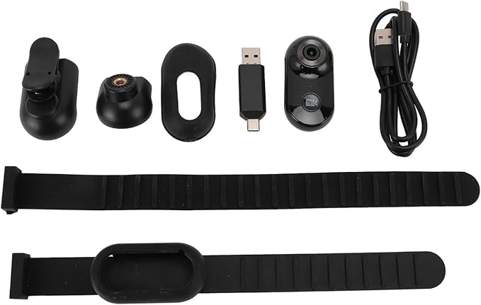 Gugxiom Cat Collar Camera, 1080P HD 2.4G Dog POV Collar Pet Wearable Body Camera with APP, for Pets Cats Dogs (Black)
