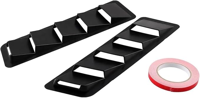 2Pcs Car Hood Vent Trim Louver Air Flow Intake Universal Compatible