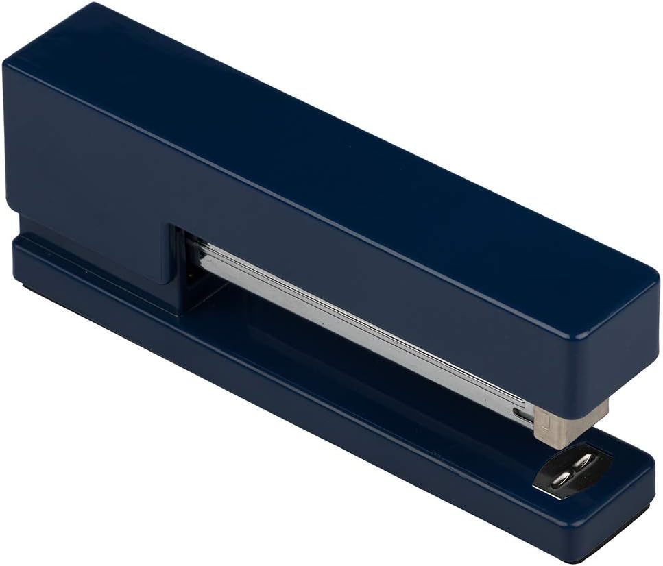 JAM PAPER Desk Trio Pack - Navy Blue - Stapler, Tape Dispenser & Pen Holder - 3/Pack