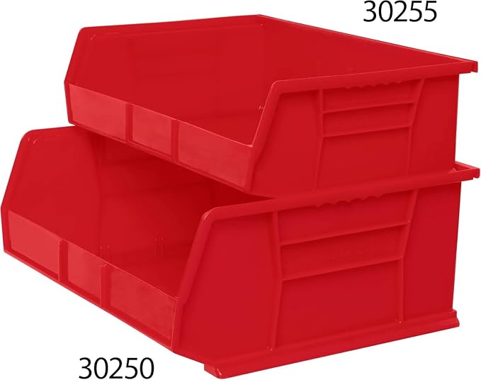 Akro-Mils 30255 AkroBins Plastic Storage Bins, Space-Saving Stackable Bins