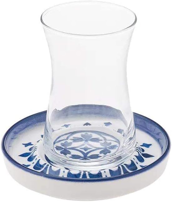 KARACA Zeher Turkish Tea Glasses Set of 12, Tea Cups