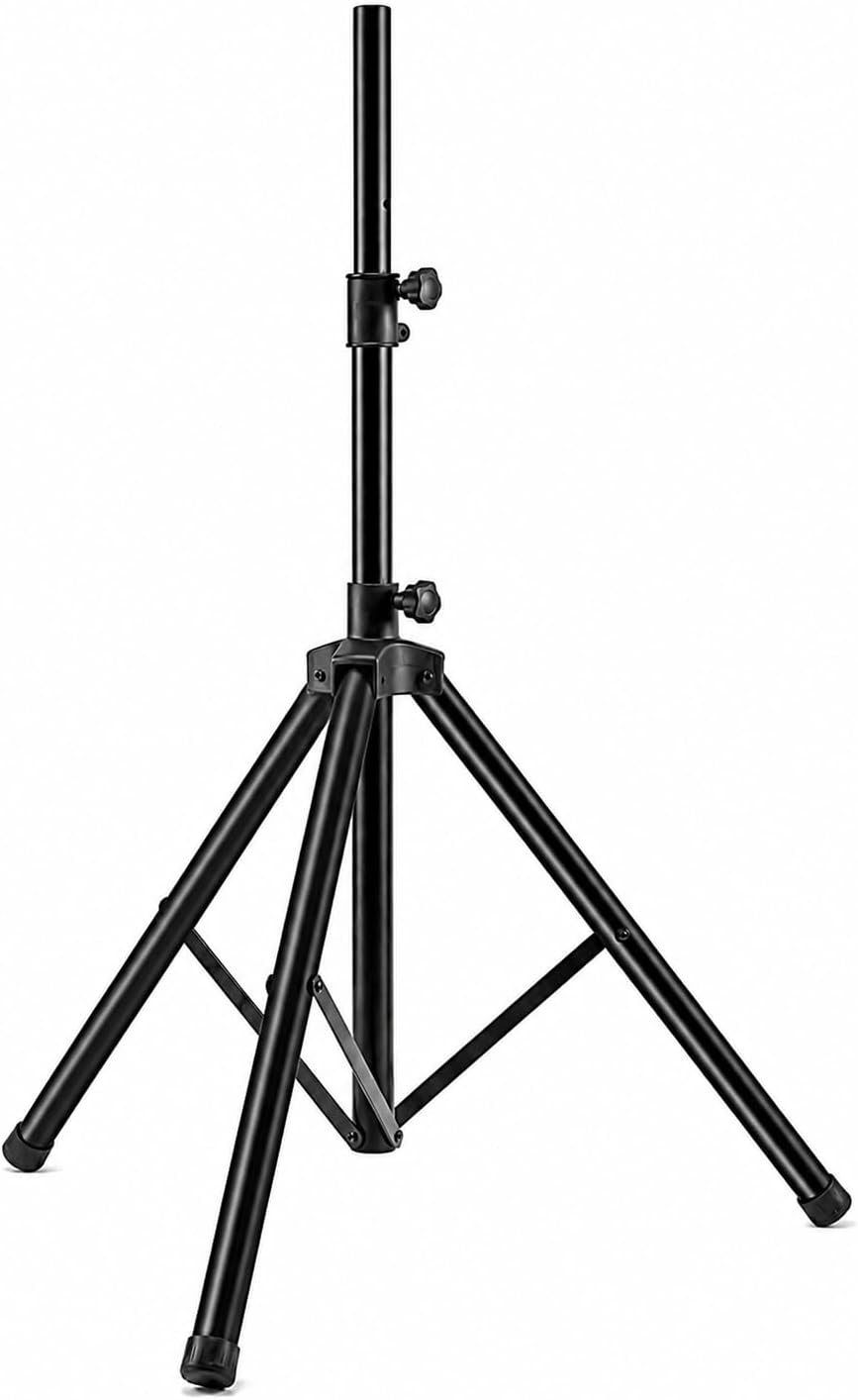 Pyle Universal Speaker Tripod Stand Mount - 6' Sound Equipment Holder Height Adjustable Up to 70 Inches For Speakers w/ 35mm Compatible Insert Perfect for Home, On Stage or In Studio Use